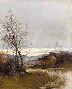 Eugene Galien-Laloue On the riverbank Germany oil painting artist